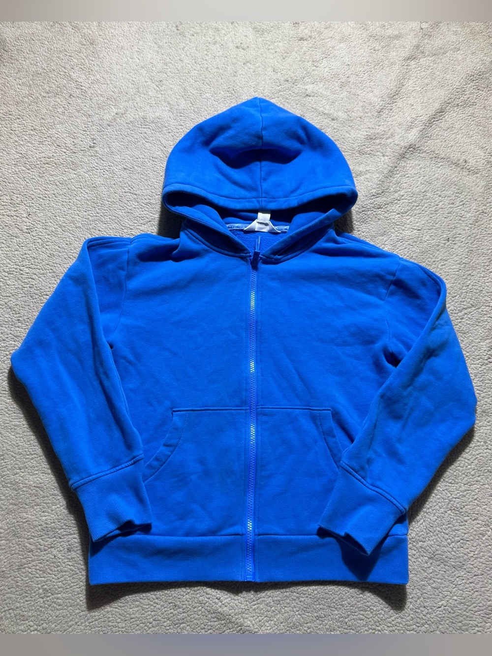 Athleta Girls Hoodie Large Blue Full Zip-Up Long Sleeve Sweater Fleece Cotton